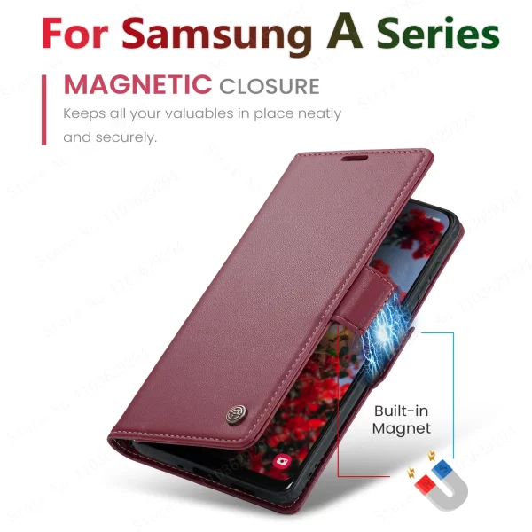 Luxury Leather Wallet Case for Samsung Galaxy A16 5G - Image 7