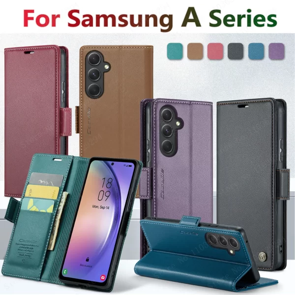 Luxury Leather Wallet Case for Samsung Galaxy A16 5G - Image 4